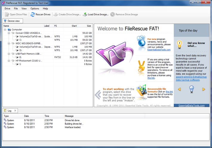 FileRescue for FAT screen shot