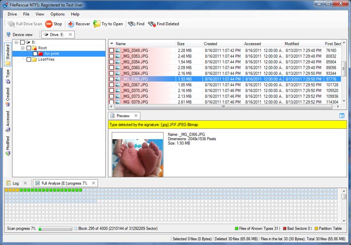 FileRescue for NTFS screen shot