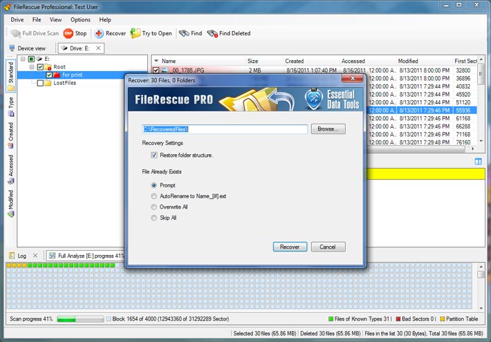 Screenshot for FileRescue Professional 4.6