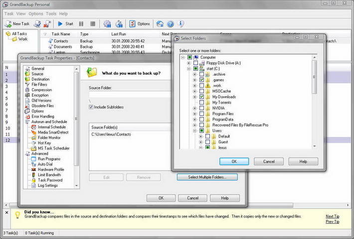 Screenshot for GrandBackup Personal 1.2